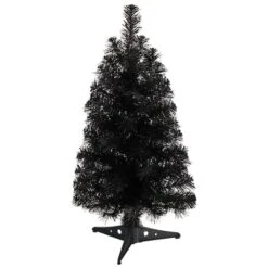 2ft. Pre-Lit Black Artificial Christmas Tree, Warm White LED Lights 14 2ft. Pre-Lit Black Artificial Christmas Tree, Warm White LED Lights -Northlight Sale Store D478851S 3