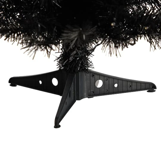 2ft. Pre-Lit Black Artificial Christmas Tree, Warm White LED Lights 7 2ft. Pre-Lit Black Artificial Christmas Tree, Warm White LED Lights - Image 7