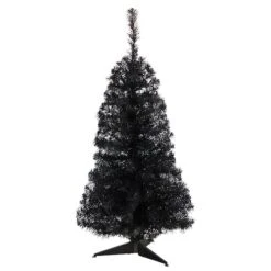 3ft. Pre-Lit Black Artificial Christmas Tree, Warm White LED Lights -Northlight Sale Store D478852S 3