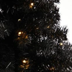 3ft. Pre-Lit Black Artificial Christmas Tree, Warm White LED Lights -Northlight Sale Store D478852S 4