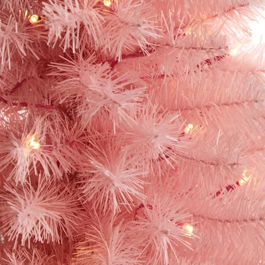 3ft. Pre-Lit Pink Artificial Christmas Tree, Warm White LED Lights 5 3ft. Pre-Lit Pink Artificial Christmas Tree, Warm White LED Lights - Image 5