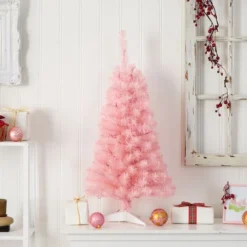 3ft. Pre-Lit Pink Artificial Christmas Tree, Warm White LED Lights 19 3ft. Pre-Lit Pink Artificial Christmas Tree, Warm White LED Lights -Northlight Sale Store D478853S 8
