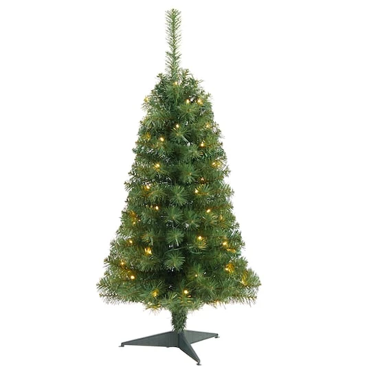 3ft. Pre-Lit Green Artificial Christmas Tree, Warm White LED Lights 1 3ft. Pre-Lit Green Artificial Christmas Tree, Warm White LED Lights
