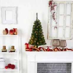 3ft. Pre-Lit Green Artificial Christmas Tree, Warm White LED Lights 20 3ft. Pre-Lit Green Artificial Christmas Tree, Warm White LED Lights -Northlight Sale Store D478854S 9