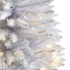 3ft. Pre-Lit White Artificial Christmas Tree, Warm White LED Lights -Northlight Sale Store D478905S 4