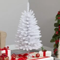 3ft. Pre-Lit White Artificial Christmas Tree, Warm White LED Lights -Northlight Sale Store D478905S 8