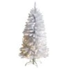 4ft. Pre-Lit White Artificial Christmas Tree, Warm White LED Lights