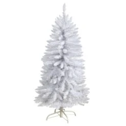 4ft. Pre-Lit White Artificial Christmas Tree, Warm White LED Lights -Northlight Sale Store D478906S 3