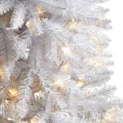 4ft. Pre-Lit White Artificial Christmas Tree, Warm White LED Lights -Northlight Sale Store D478906S 4