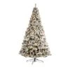 10ft. Pre-Lit Flocked West Virginia Fir Artificial Christmas Tree, Clear LED Lights