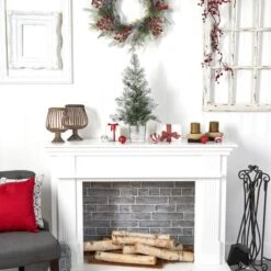 2ft. Pre-Lit Frosted Artificial Christmas Tree In Decorative Planter, Clear Lights -Northlight Sale Store D478947S 10