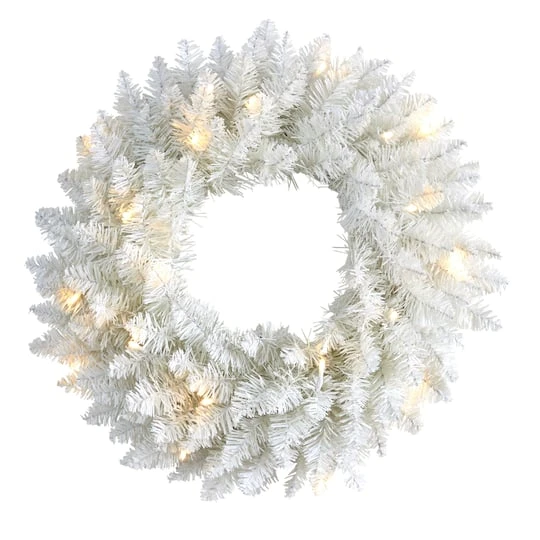 18" Pre-Lit Colorado Spruce Christmas Wreath 2 18" Pre-Lit Colorado Spruce Christmas Wreath - Image 2
