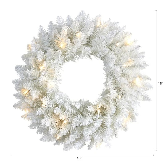 18" Pre-Lit Colorado Spruce Christmas Wreath 3 18" Pre-Lit Colorado Spruce Christmas Wreath - Image 3