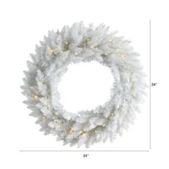 24" Pre-Lit Colorado Spruce Christmas Wreath -Northlight Sale Store D478974S 2