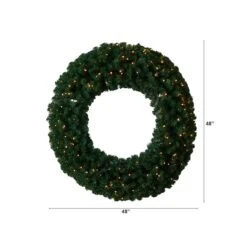 48" White LED Lights Artificial Christmas Wreath 10 48" White LED Lights Artificial Christmas Wreath -Northlight Sale Store D479010S 2