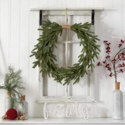 24" Pre-Lit Holiday Christmas Cascading Pine Wreath -Northlight Sale Store D479012S 5
