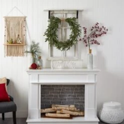 24" Pre-Lit Holiday Christmas Cascading Pine Wreath -Northlight Sale Store D479012S 7