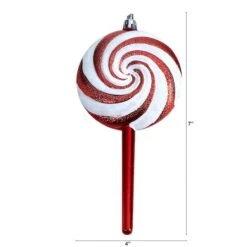 4ct. 7" Shatterproof Christmas Candy Cane Deluxe Ornaments -Northlight Sale Store D479031S 2