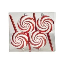 4ct. 7" Shatterproof Christmas Candy Cane Deluxe Ornaments -Northlight Sale Store D479031S 4