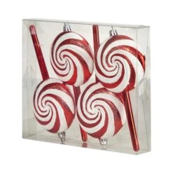 4ct. 7" Shatterproof Christmas Candy Cane Deluxe Ornaments -Northlight Sale Store D479031S 5