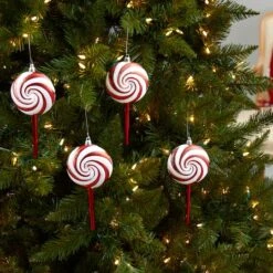 4ct. 7" Shatterproof Christmas Candy Cane Deluxe Ornaments -Northlight Sale Store D479031S 6