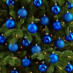 30ct. 2.5" Blue Shatterproof Christmas Ornaments -Northlight Sale Store D479036S 4