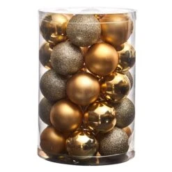 30ct. 2.5" Gold Shatterproof Christmas Ornaments -Northlight Sale Store D479037S 3