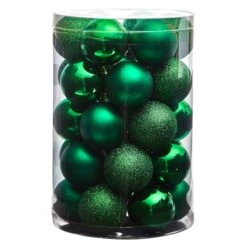 30ct. 2.5" Green Shatterproof Christmas Ornaments -Northlight Sale Store D479039S 3