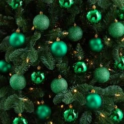 30ct. 2.5" Green Shatterproof Christmas Ornaments -Northlight Sale Store D479039S 4
