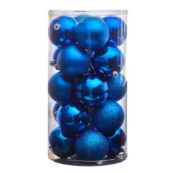 20ct. 3" Blue Shatterproof Christmas Ornaments -Northlight Sale Store D479044S 3