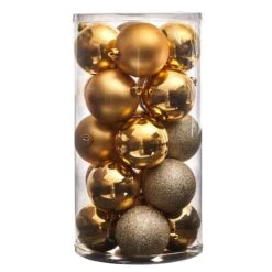 20ct. 3" Gold Shatterproof Christmas Ornaments -Northlight Sale Store D479046S 3