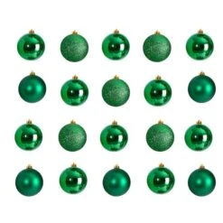 20ct. 3" Green Shatterproof Christmas Ornaments