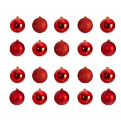 20ct. 3" Red Shatterproof Christmas Ornaments