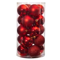20ct. 3" Red Shatterproof Christmas Ornaments -Northlight Sale Store D479049S 3