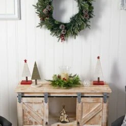 8" Cedar & Berries Artificial Christmas Candelabrum -Northlight Sale Store D479054S 5