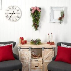 26" Bells & Bow Christmas Teardrop Swag 7 26" Bells & Bow Christmas Teardrop Swag -Northlight Sale Store D479059S 4