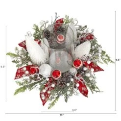 15" Christmas Lighted Forest Candle Holder Arrangement -Northlight Sale Store D479061S 2