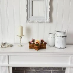 Holiday Star Twig Candle Holder With LED Candle Table Christmas Arrangement -Northlight Sale Store D479063S 6