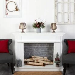 17" Pinecone & Berries Artificial Christmas Arrangement With Decorative Metal Vase & Wire Red Christmas Tree -Northlight Sale Store D479071S 4