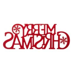 Glitzhome® 24" Red Merry Christmas Metal Wall Décor -Northlight Sale Store D479420S 8