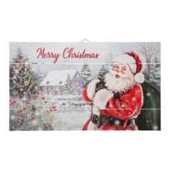 Glitzhome® 24" LED Wooden Santa Wall Décor -Northlight Sale Store D479422S 6