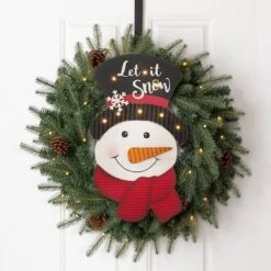 Glitzhome® 19" Lighted Snowman Wall Décor -Northlight Sale Store D479425S 3
