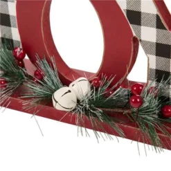 Glitzhome® Christmas Plaid Joy & Noel Table Décor Set -Northlight Sale Store D479426S 5
