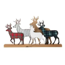 Glitzhome® 18" Galvanized Metal & Wooden Reindeer Table Décor -Northlight Sale Store D479428S 4