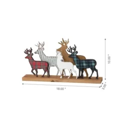 Glitzhome® 18" Galvanized Metal & Wooden Reindeer Table Décor -Northlight Sale Store D479428S 5