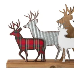 Glitzhome® 18" Galvanized Metal & Wooden Reindeer Table Décor -Northlight Sale Store D479428S 6