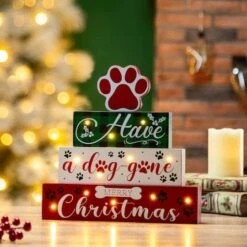 Glitzhome® 12" LED Lighted Pet Block Word Sign -Northlight Sale Store D479431S 2