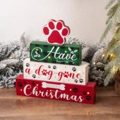 Glitzhome® 12" LED Lighted Pet Block Word Sign -Northlight Sale Store D479431S 3