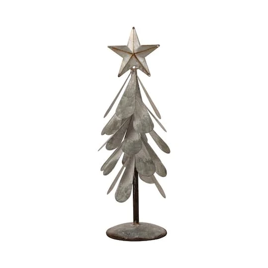Glitzhome® Galvanized Metal Christmas Tree Table Décor Set 6 Glitzhome® Galvanized Metal Christmas Tree Table Décor Set - Image 6