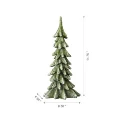 Glitzhome® 14.75" Green Christmas Tree Table Décor -Northlight Sale Store D479434S 5